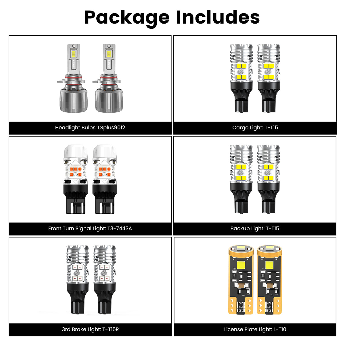 Lasfit combo package led bulbs for 2014-2015 GMC Sierra 1500 W/o Fog Lights