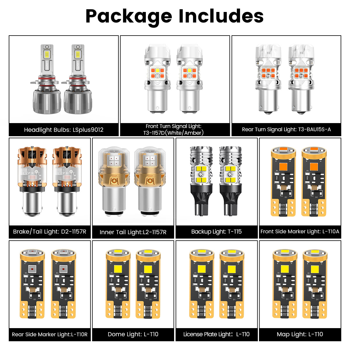 Lasfit combo package led bulbs for 2014-2015 Hyundai Tucson GSL