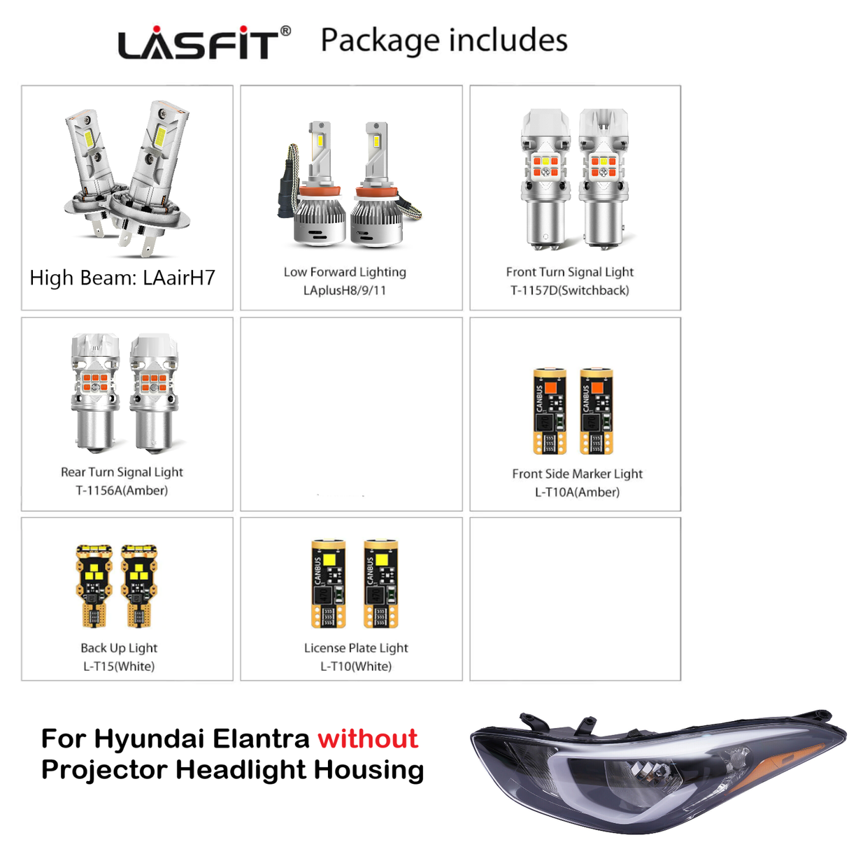 2014-2016 Hyundai Elantra combo without projector