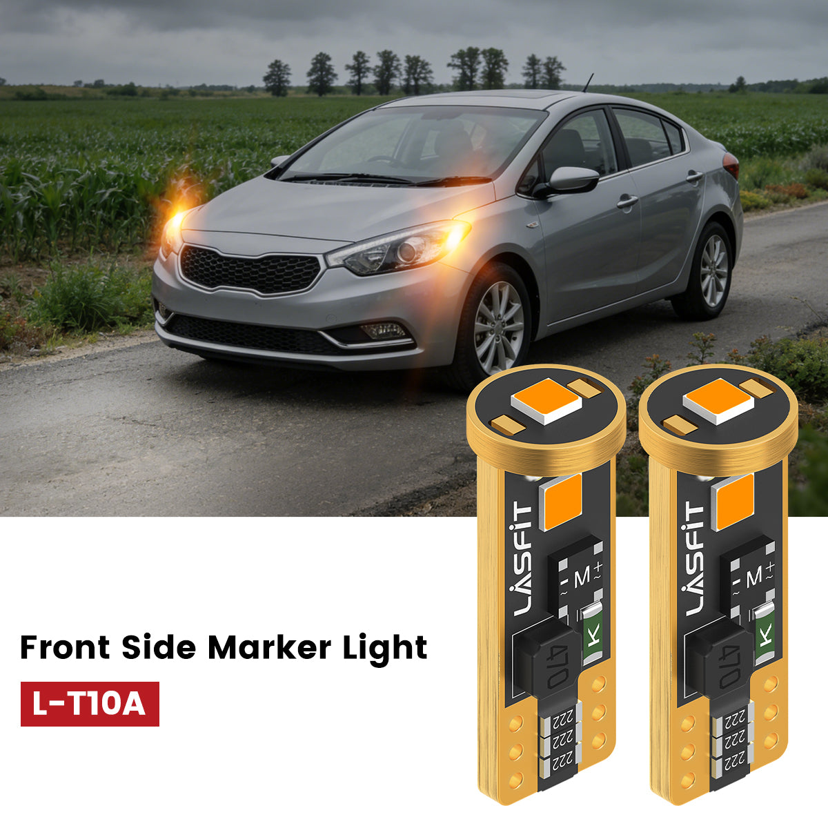 Lasfit 168 led front side marker light fit for 2014-2016 Kia Forte