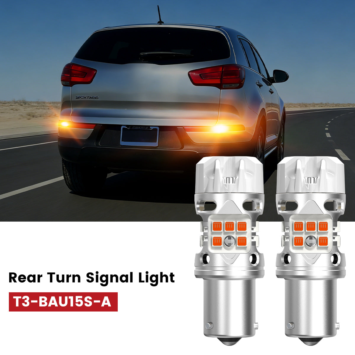 Lasfit BAU15S led rear turn signal lights fit for 2014-2016 Kia Sportage