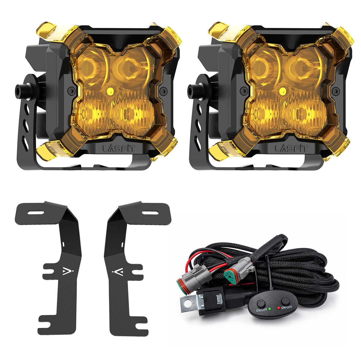 2014-2018 Chevrolet Silverado 1500 3 inch amber combo ditch light