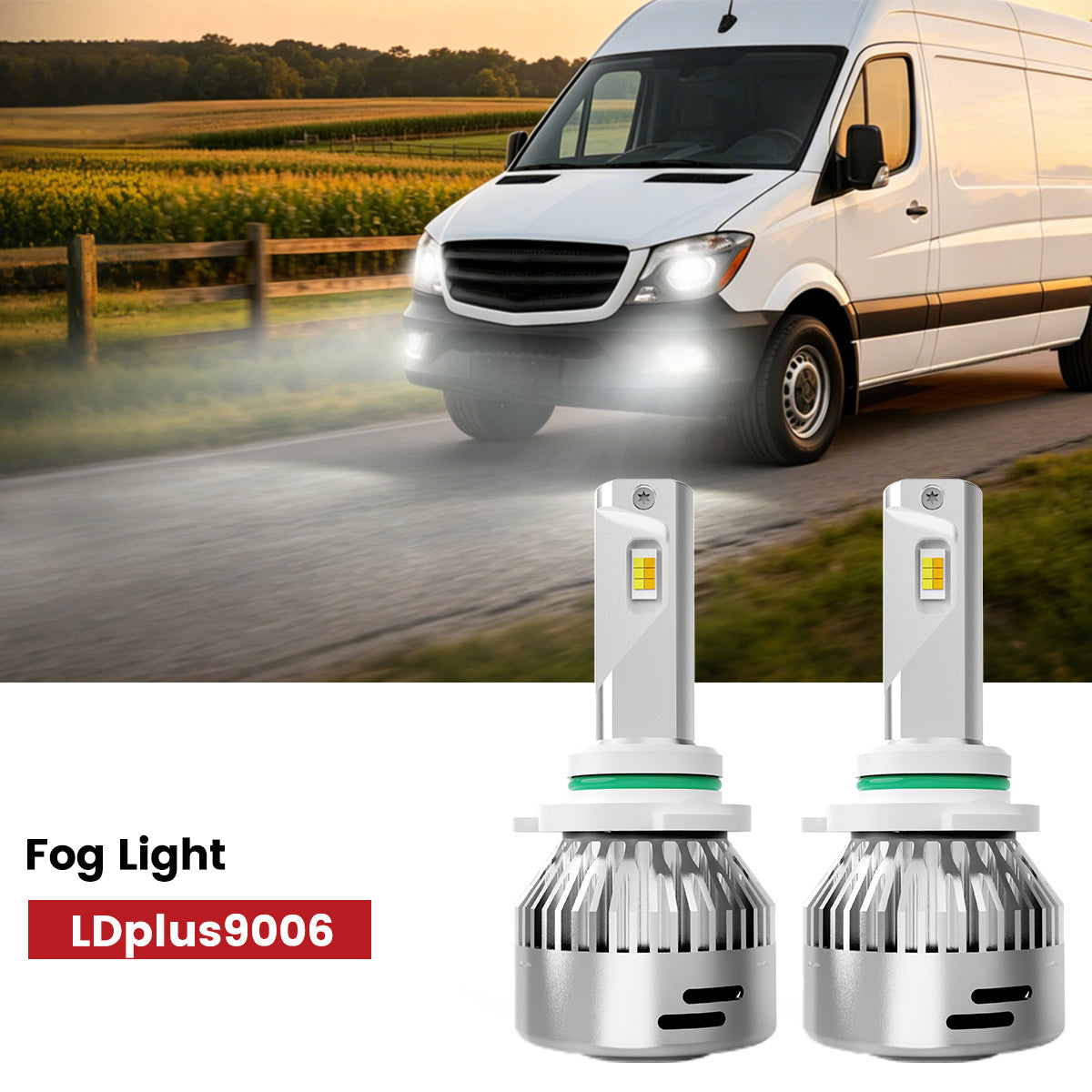 Lasfit 9006 led fog lights fit for 2014-2018 Mercedes-Benz Sprinter 1500/2500/3500/4500