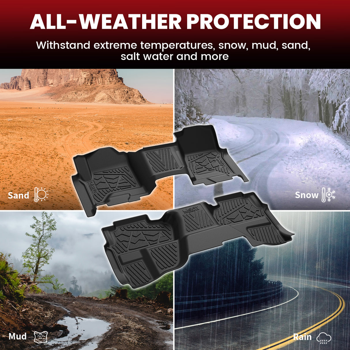 2014-2018 Chevrolet Silverado 1500 Floor Mats All Weather
