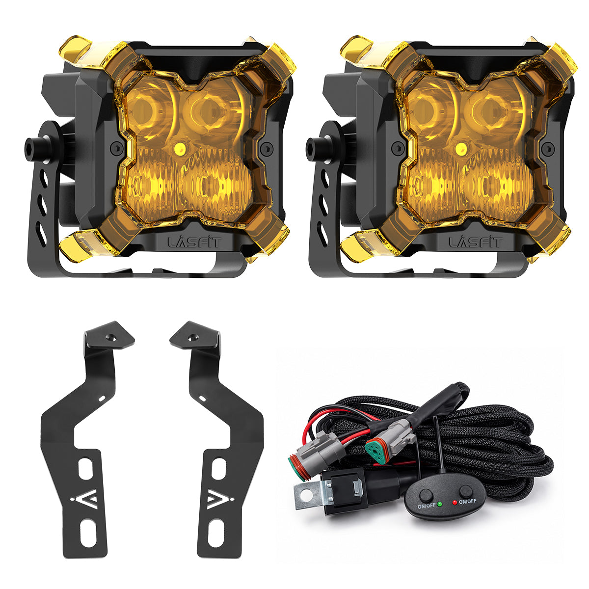 2014-2021 Toyota Tundra 1500 3 inch amber combo ditch light