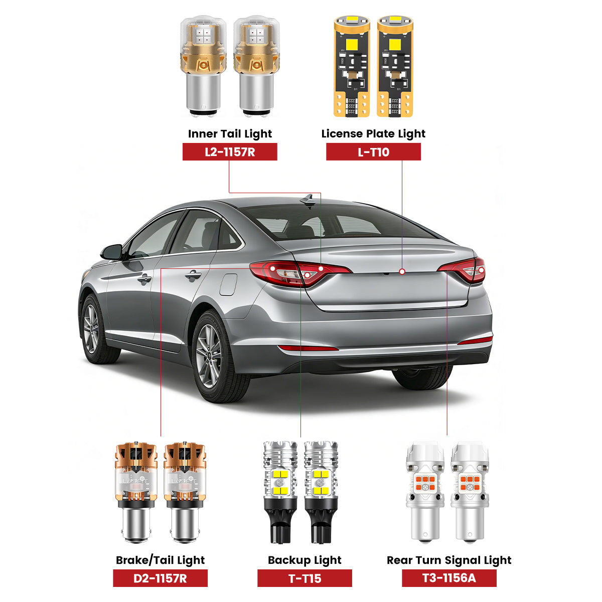 Lasfit led bulbs for 2015-2017 Hyundai Sonata