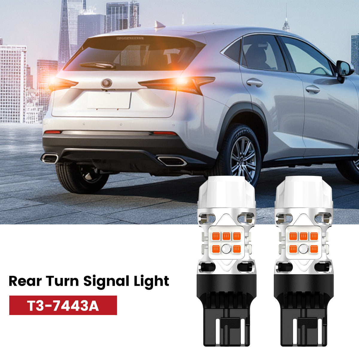 Lasfit 7443 led rear turn signal lights fit for 2015-2017 Lexus NX