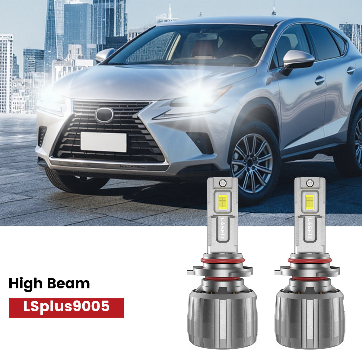 Lasfit 9005 led high beam bulbs fit for 2015-2017 Lexus NX