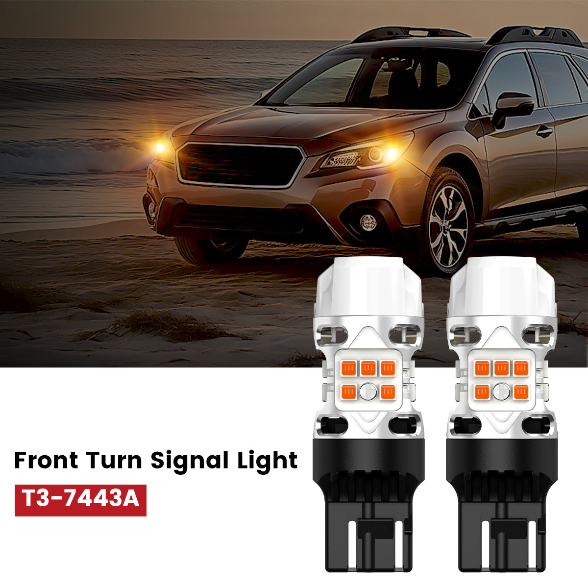 Lasfit 7443 led front turn signal light fit for 2015-2017 Subaru Outback
