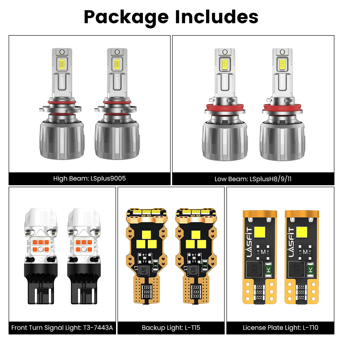 Lasfit combo package led bulbs for 2015-2020 Chevrolet Tahoe LS