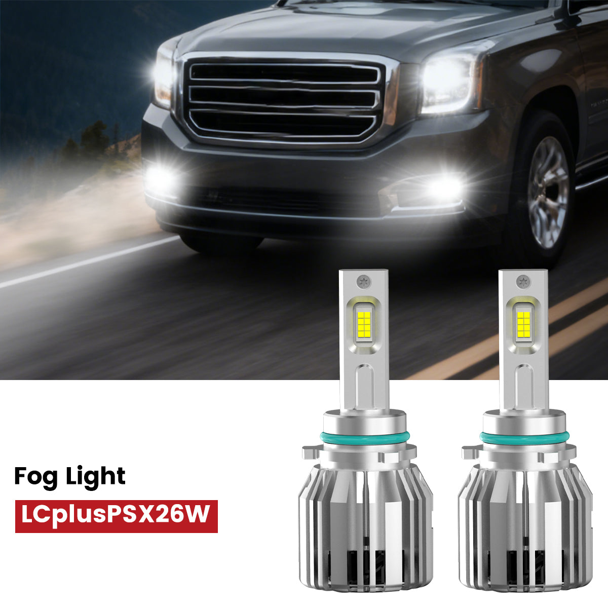 Lasfit PSX26W led fog light bulbs fit for 2015-2020 GMC Yukon