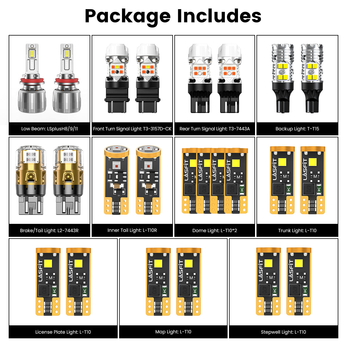 Fit for 2015-2020 Toyota Sienna The Brightest LED Bulbs Upgrade | Tested and Verified