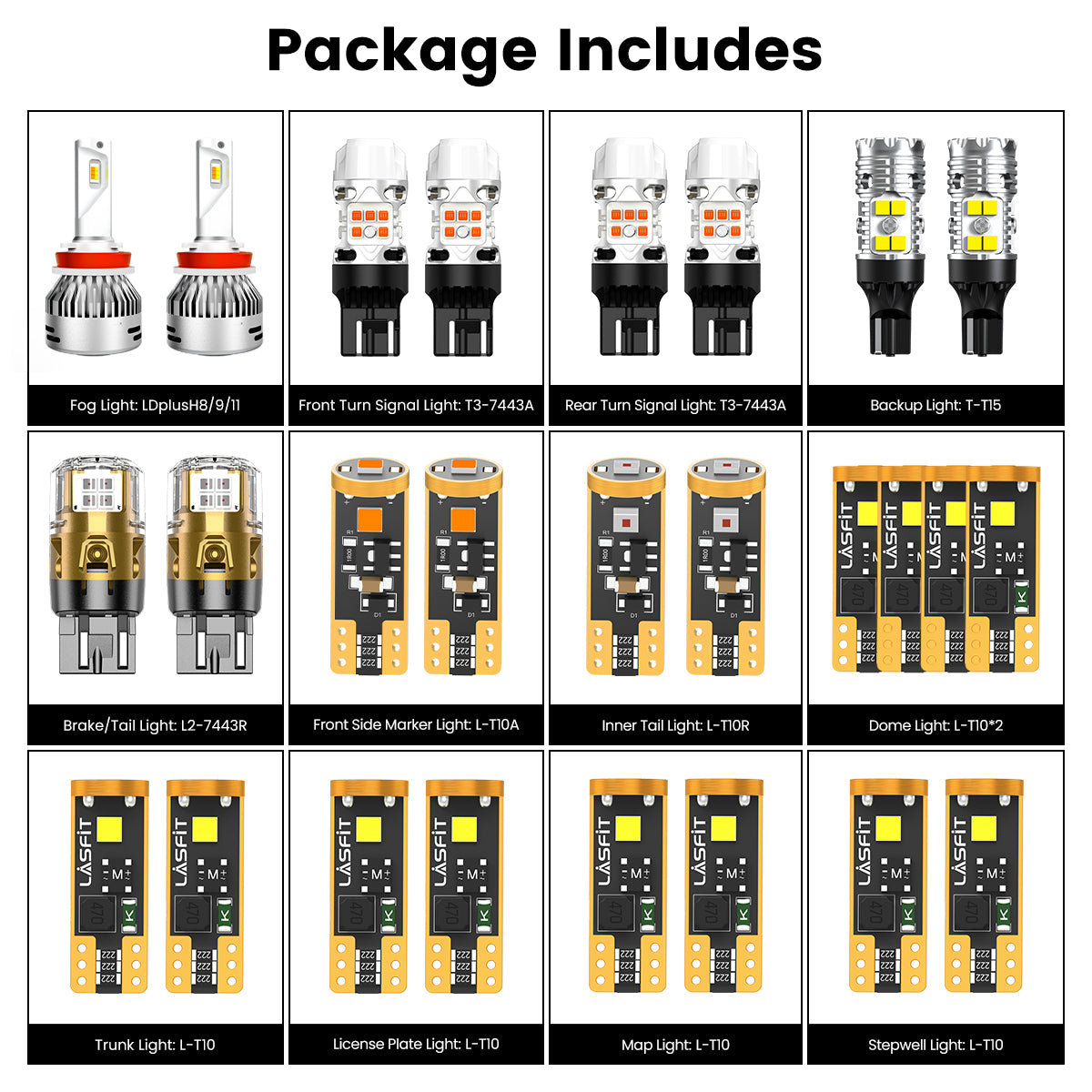 Fit for 2015-2020 Toyota Sienna The Brightest LED Bulbs Upgrade | Tested and Verified