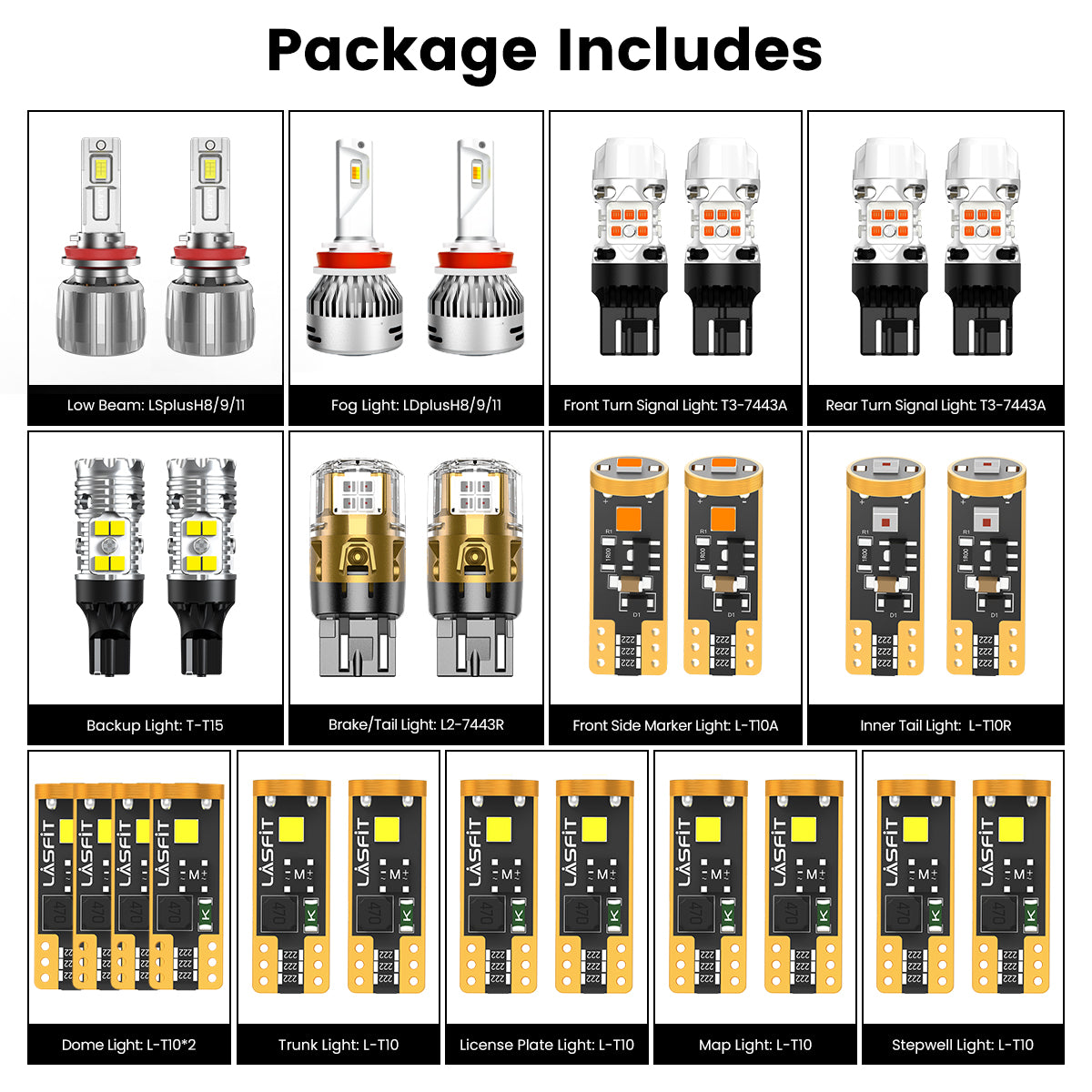 Fit for 2015-2020 Toyota Sienna The Brightest LED Bulbs Upgrade | Tested and Verified