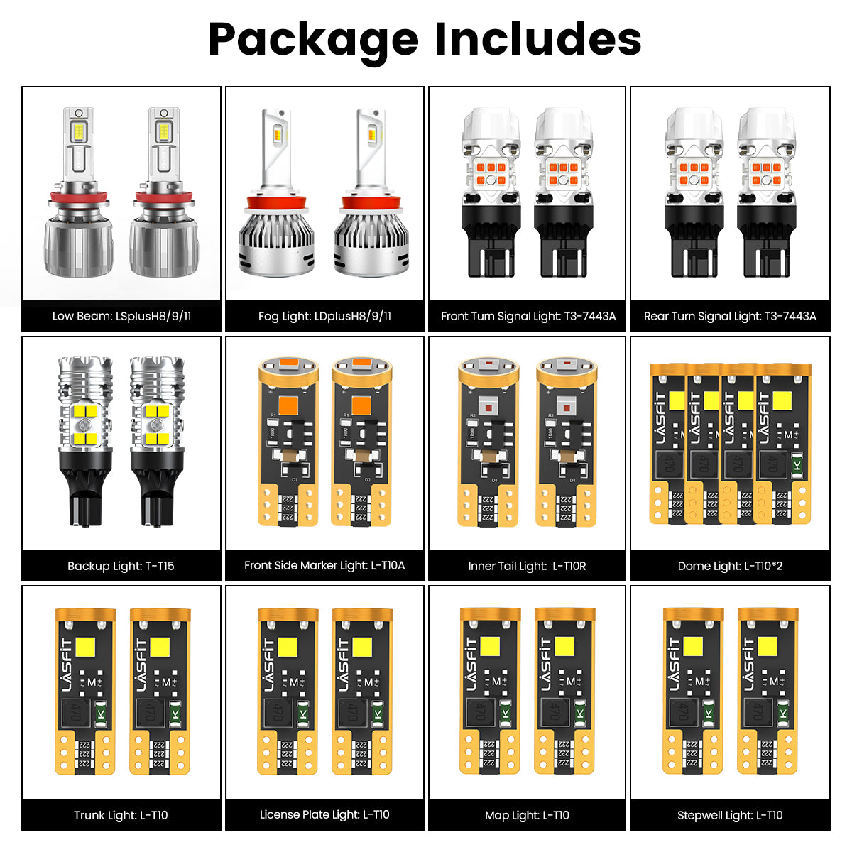 Fit for 2015-2020 Toyota Sienna The Brightest LED Bulbs Upgrade | Tested and Verified