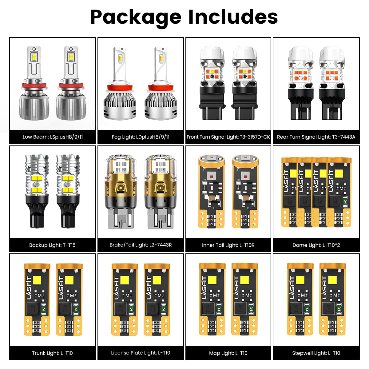 Fit for 2015-2020 Toyota Sienna The Brightest LED Bulbs Upgrade | Tested and Verified
