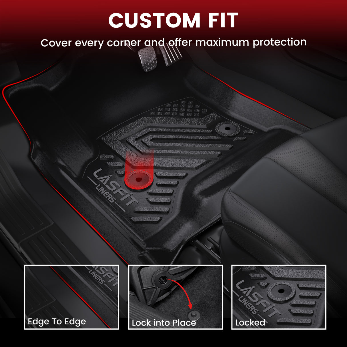 Fit for 2015-2020 Chevrolet Tahoe 7/8 Seats Floor Mats & Seatback & Cargo Mat