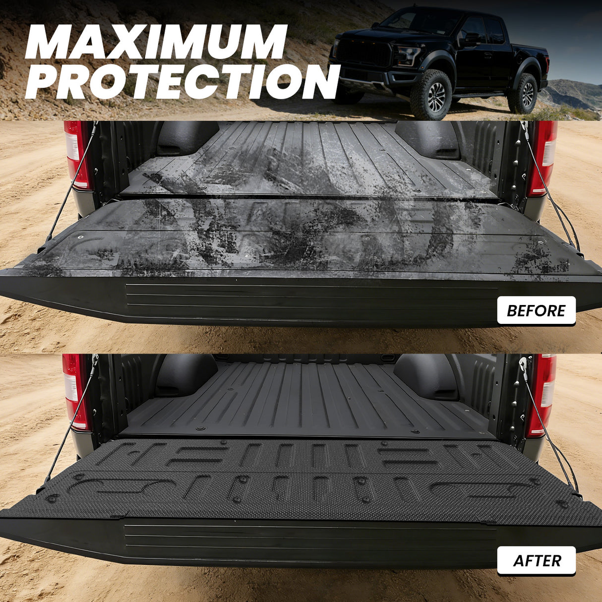 Fit for 2015-2020 Ford F-150 Tailgate Mat Full Protection