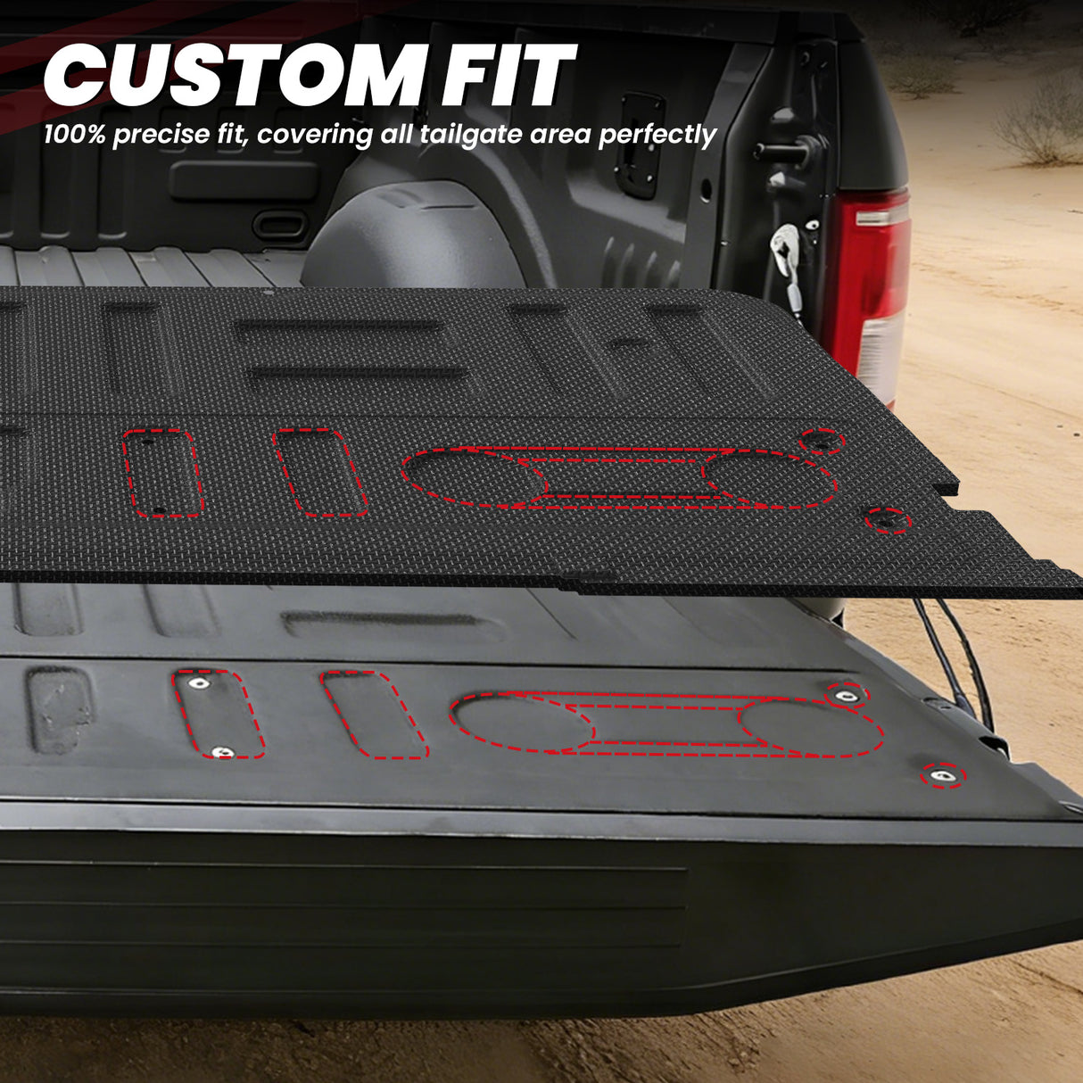 Fit for 2015-2020 Ford F-150 Tailgate Mat Custom Fit