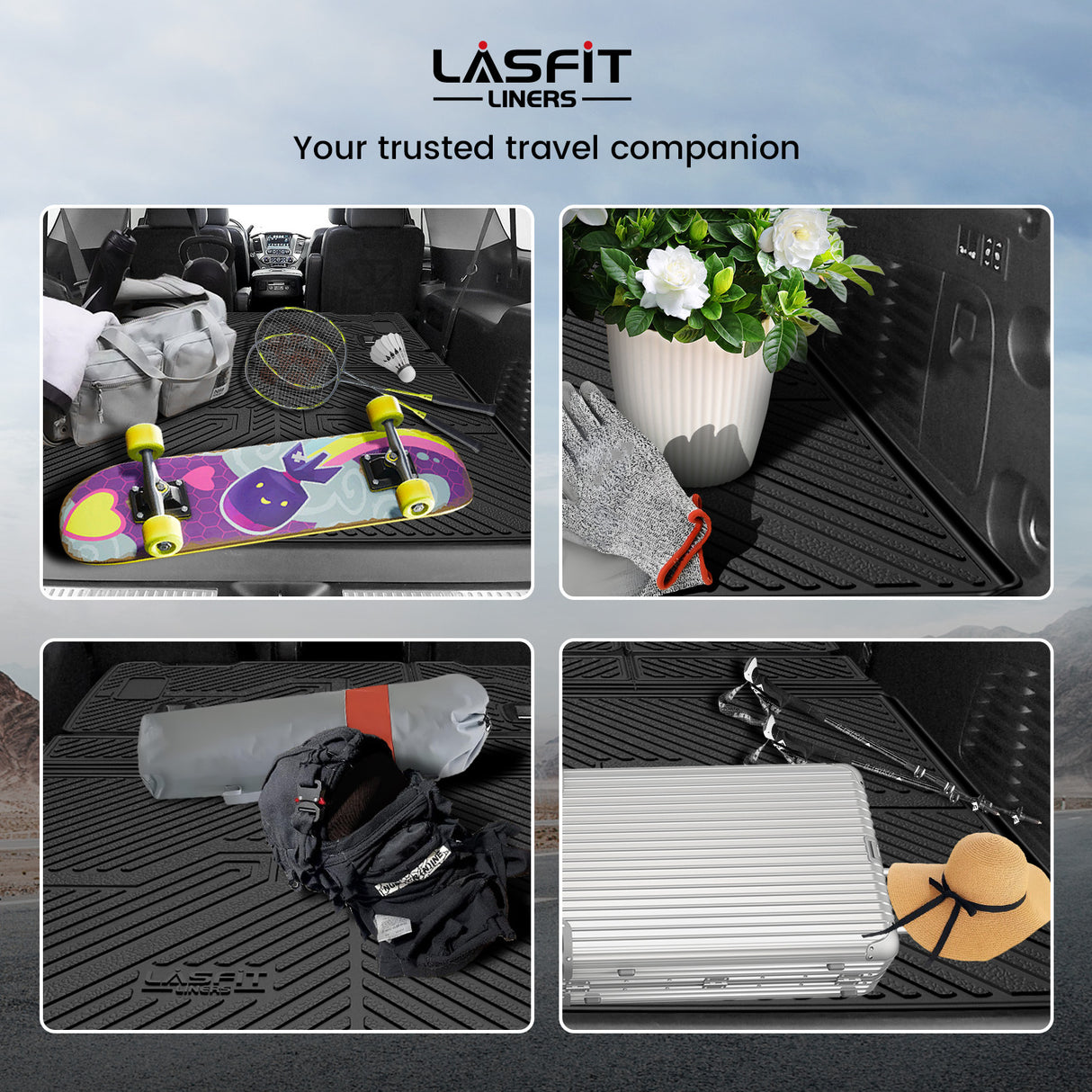 Fit for 2015-2020 Cadillac Escalade ESV Cargo Mat & Seatback Mat