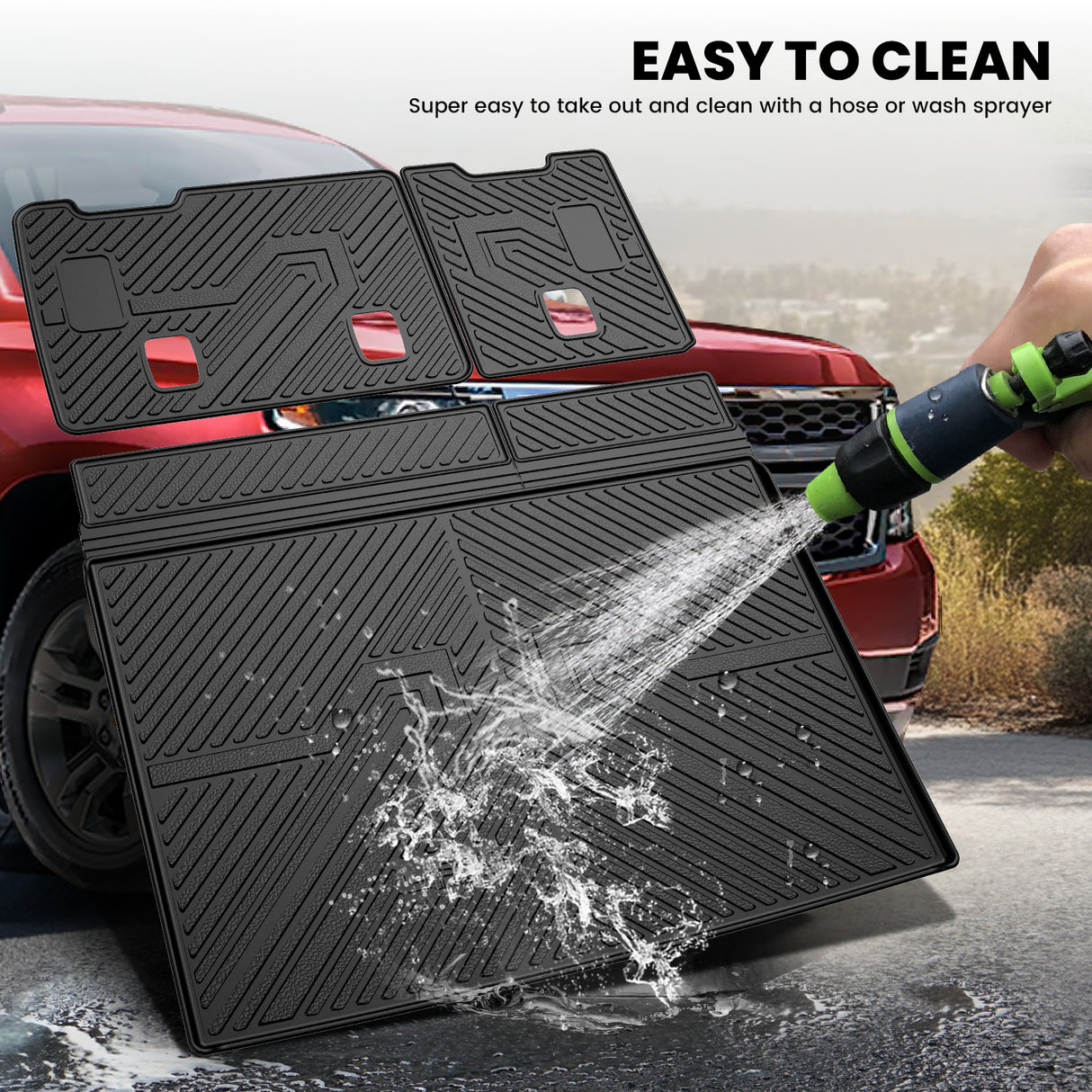 Fit for 2015-2020 Cadillac Escalade ESV Cargo Mat & Seatback Mat