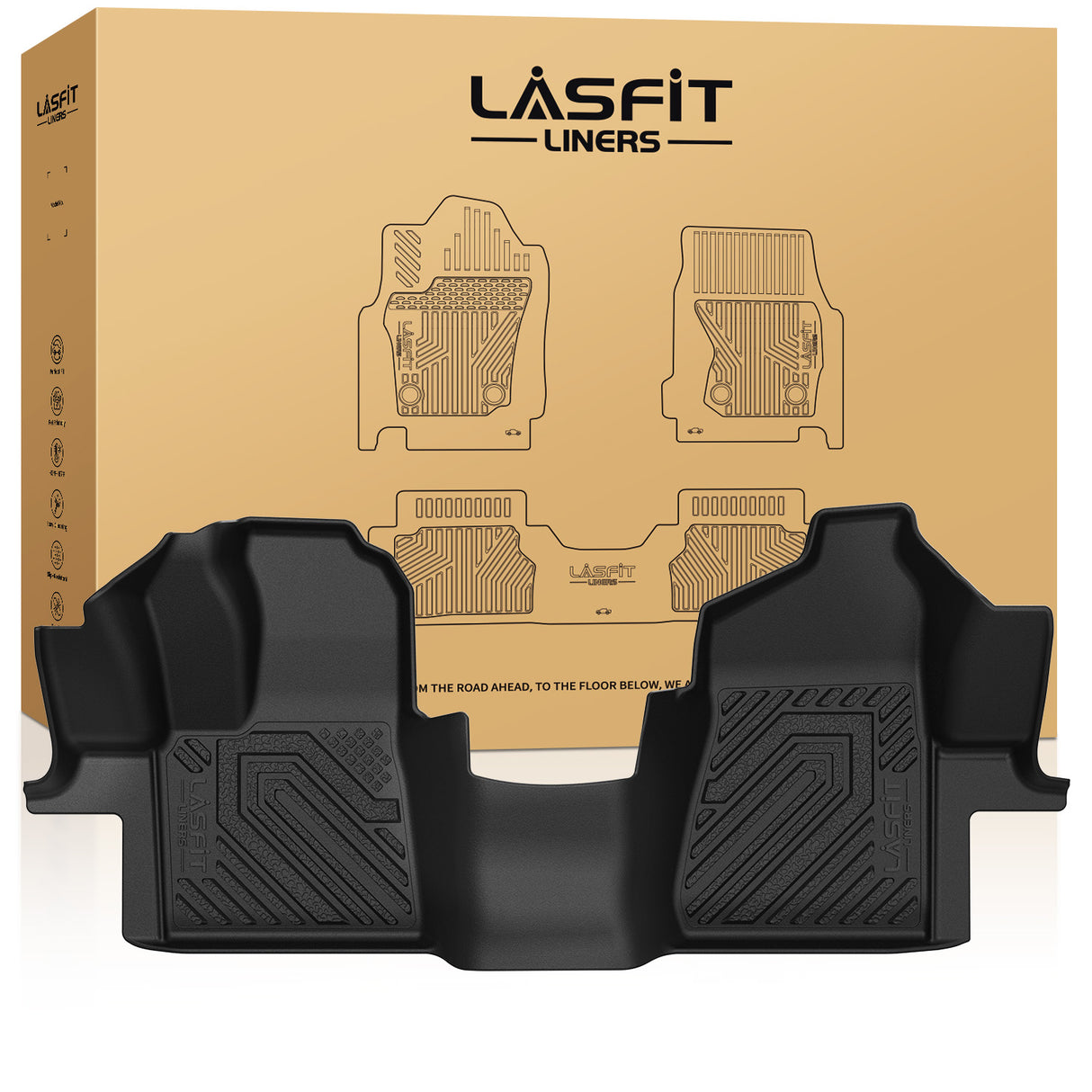 Fit for 2015-2021 Ford Transit Floor Mats 1st Row, Fit Vinyl Floor Only