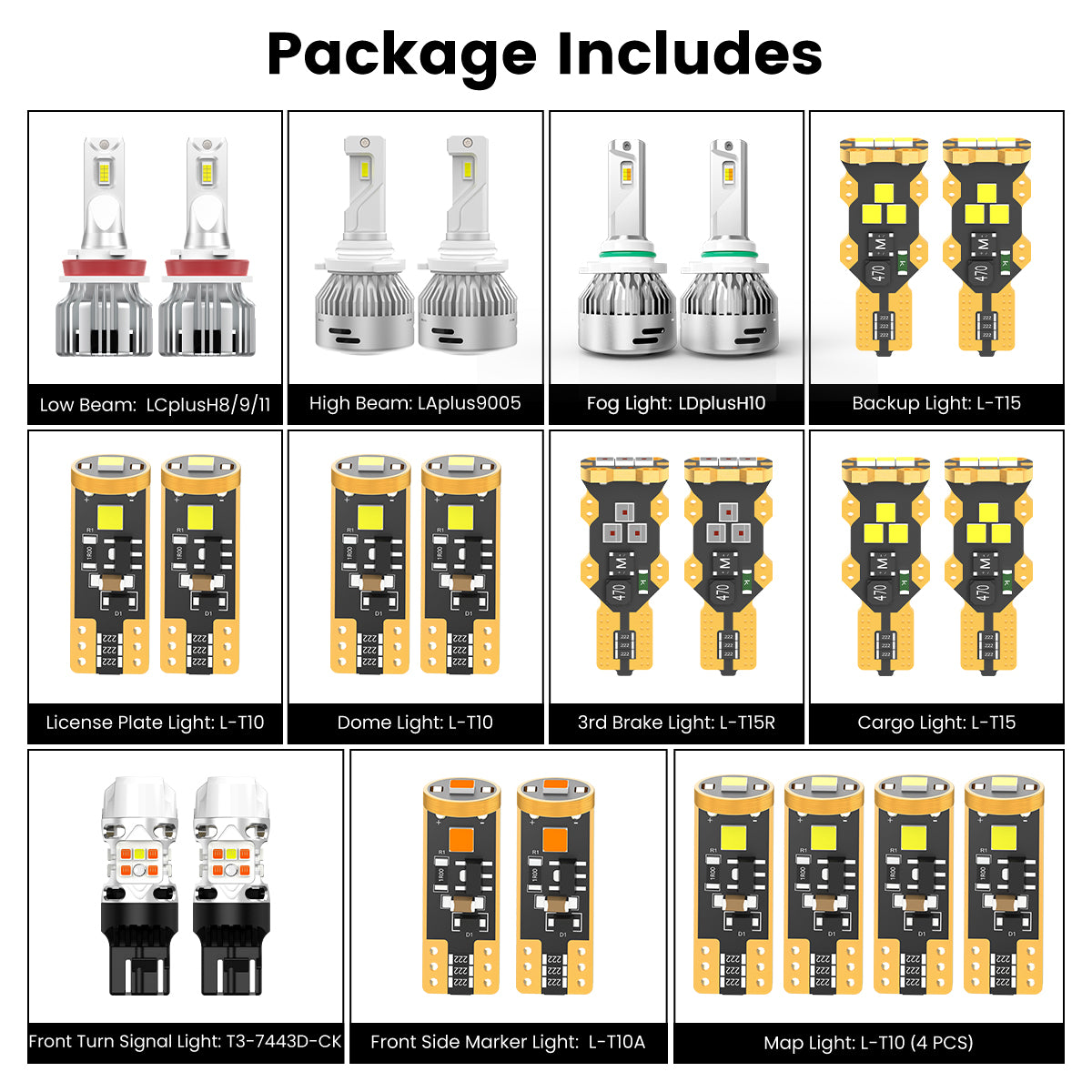 Fit for 2015-2022 Chevrolet Colorado LED Bulbs Upgrade | Tested and Verified