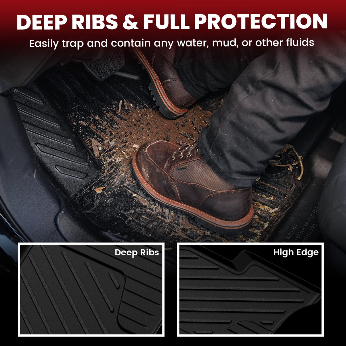 Fit for 2015-2022 Chevrolet Colorado Floor Mats, Fit Carpet Floor Only