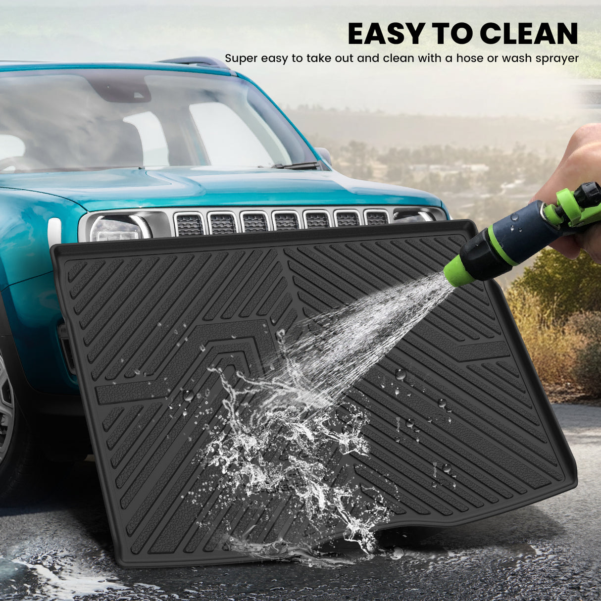 2015-2023 Jeep Renegade Cargo Mat Easy to Clean