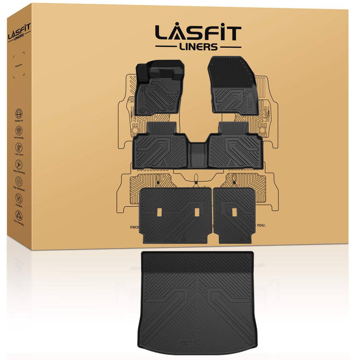 Fit for 2015-2024 Ford Edge & Edge ST Floor Mats & Seatback & Cargo Mats