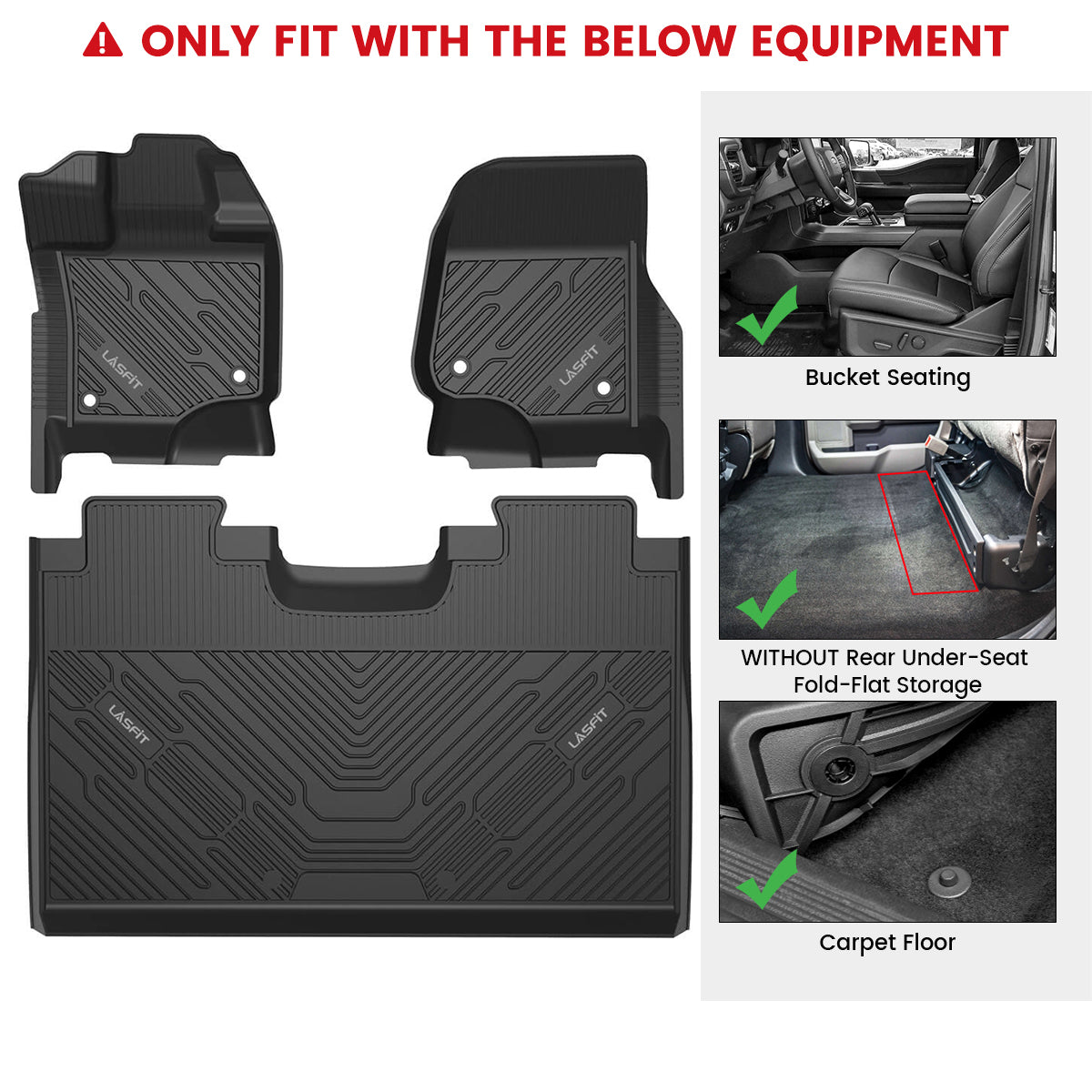 Ford F-150 Floor Mats Fit with the Blow Equipment