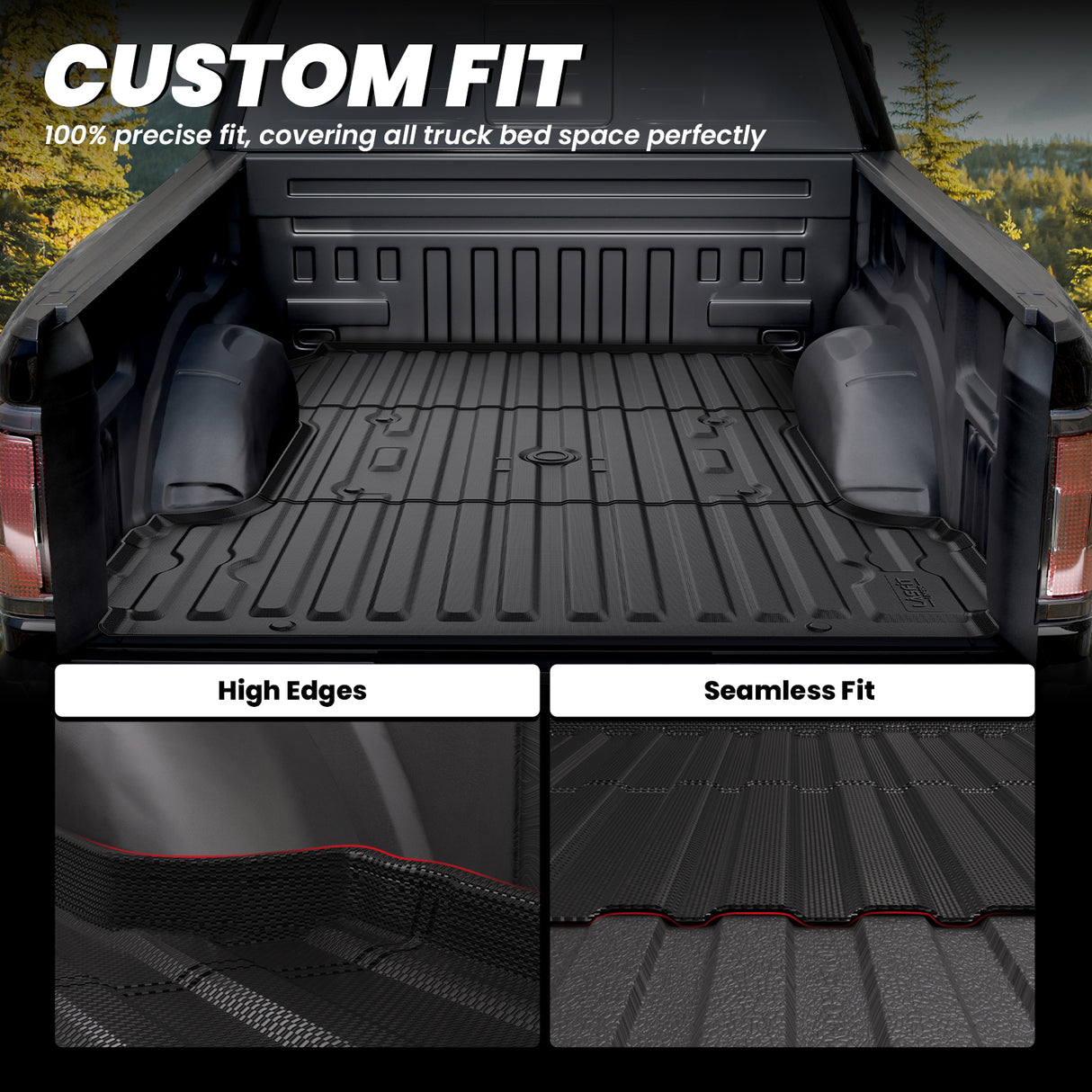 Fit for 2015-2020 Ford F-150 8FT Truck Bed Mat Custom Fit