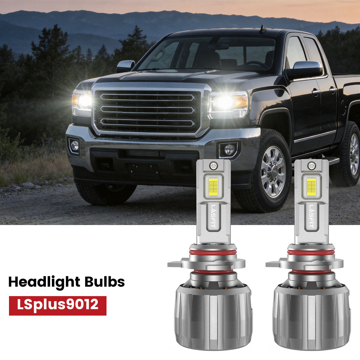 Lasfit 9012 led headlight bulbs fit for 2015 GMC Sierra 2500HD 3500HD