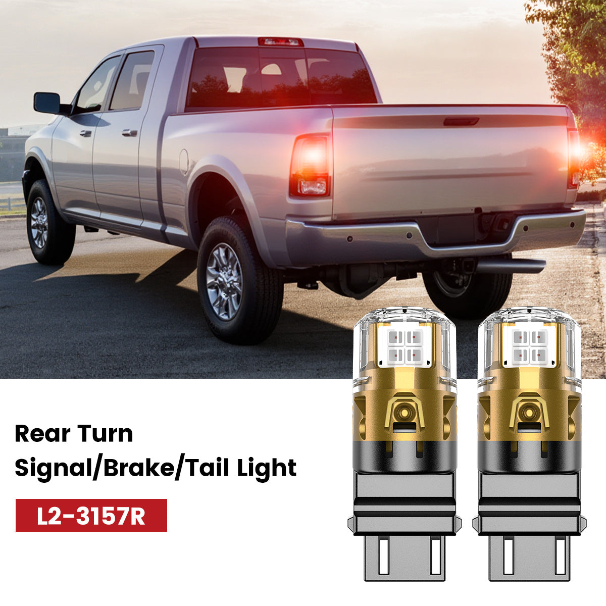 Lasfit 3157 led rear turn signal brake tail lights fit for 2016-2018 Ram 2500/3500