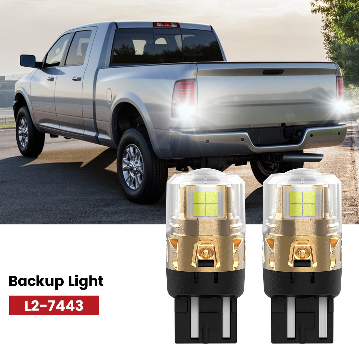 Lasfit 7443 led backup lights fit for 2016-2018 Ram 2500/3500