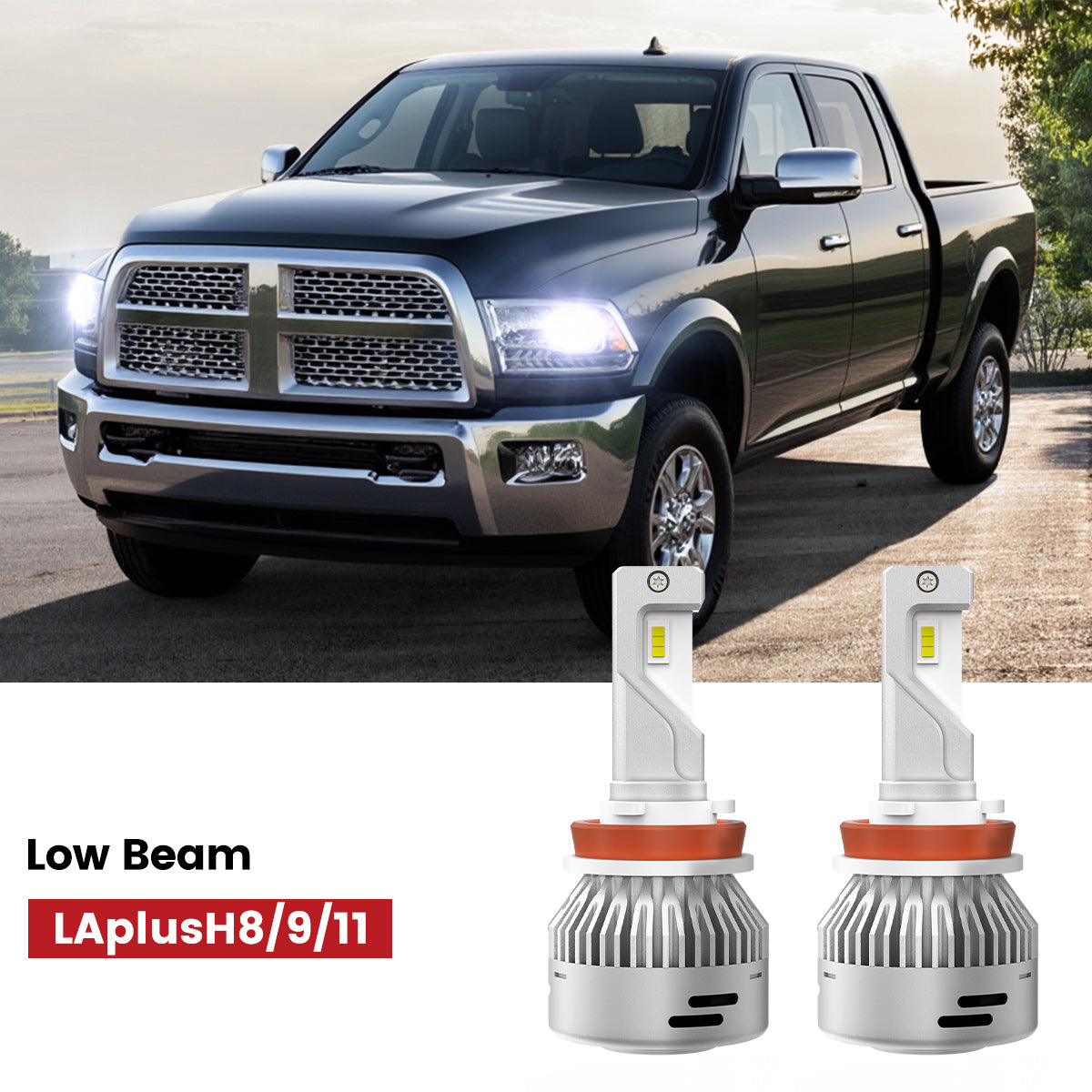 Lasfit H11 led low beam bulbs fit for 2016-2018 Ram 2500/3500