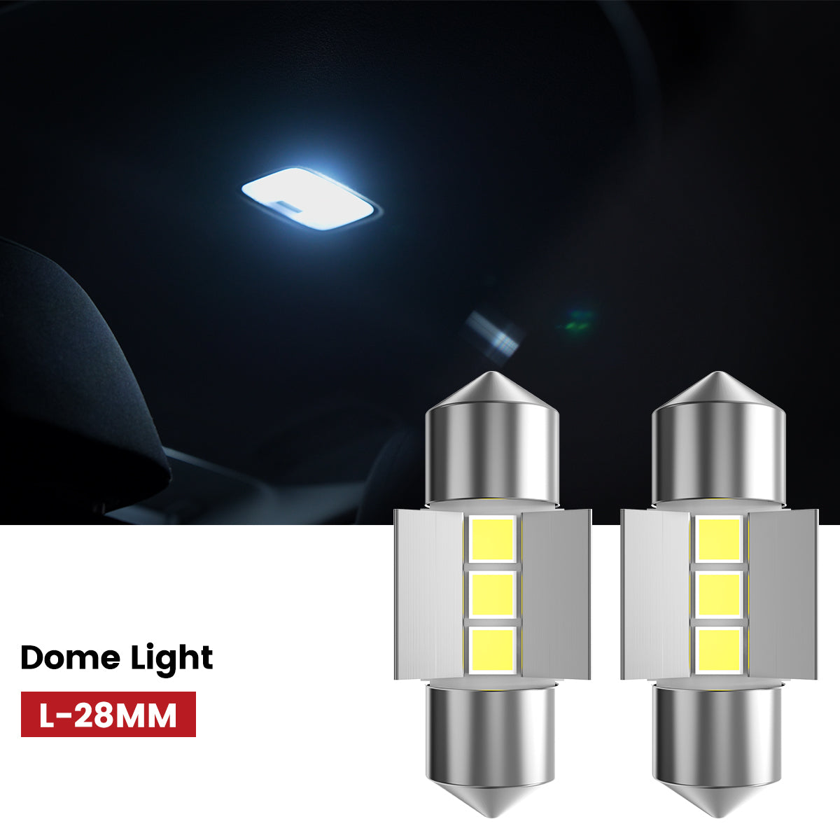 Lasfit 28MM led dome light fit for 2016-2018 Toyota Prius