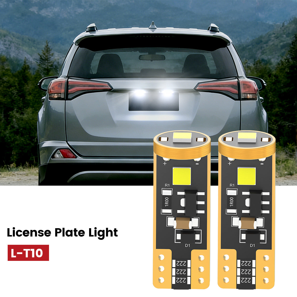 Lasfit 168 led license plate lights fit for 2016-2018 Toyota RAV4