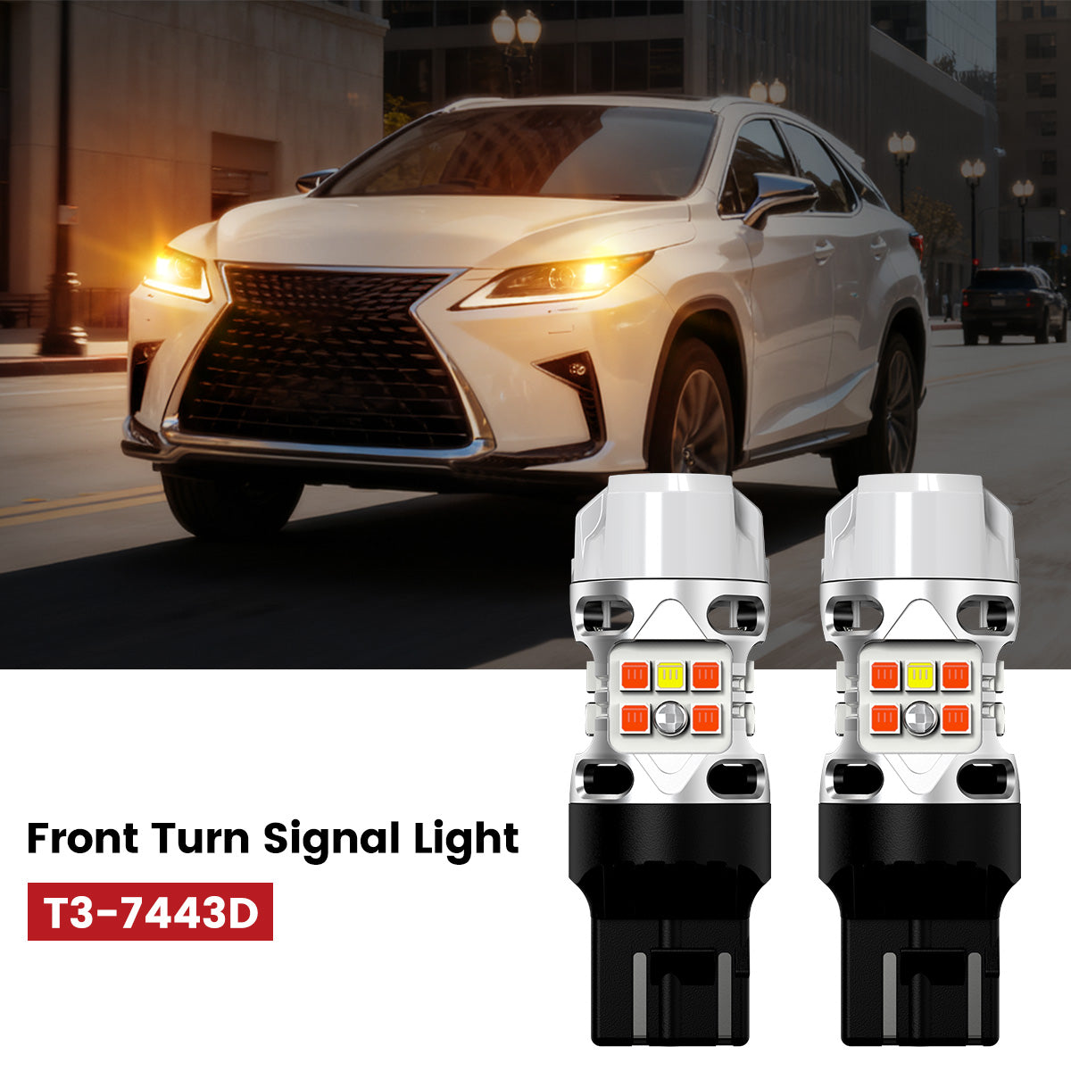 Lasfit 7443 led front turn signal lights fit for 2016-2019 Lexus RX