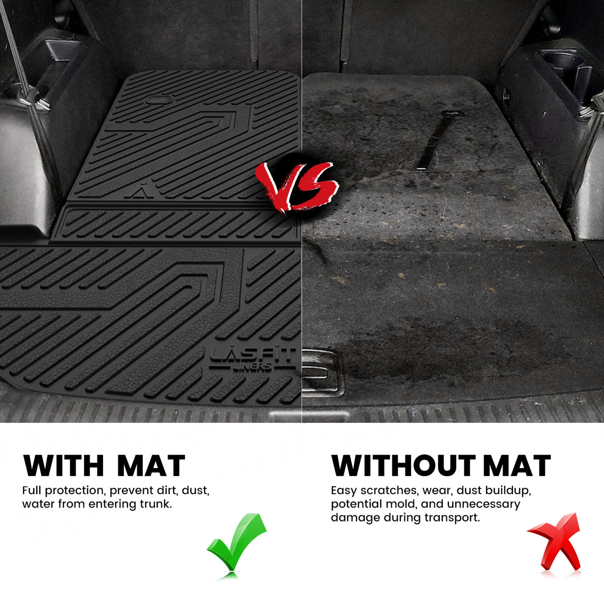 Fit for 2016-2020 Kia Sorento Floor Mats or Backseat & Cargo Mat, Fit 7 Seats Only