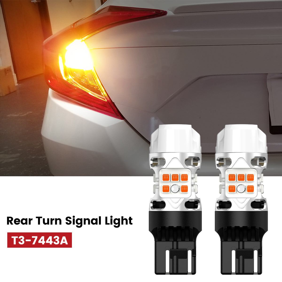 7440 LED rear turn signal lights fit for 2016-2021 Honda Civic