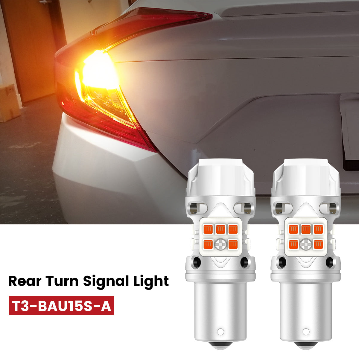 PY21W LED rear turn signal lights fit for 2016-2021 Honda Civic coupe