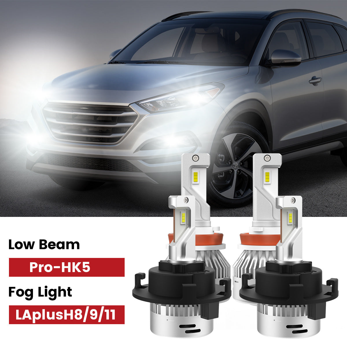 Lasfit H7 H11 led low beam fog light fit for 2016-2021 Hyundai Tucson