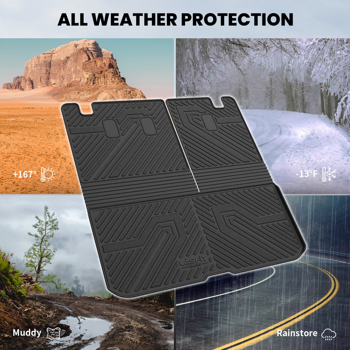 Fit for 2016-2022 Honda Pilot Floor Mats or Cargo & Seatback Mat, Cargo Mat Fit in Highest Position Only