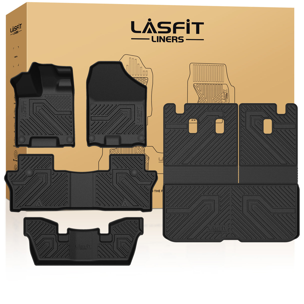 Fit for 2016-2022 Honda Pilot Floor Mats or Cargo & Seatback Mat, Cargo Mat Fit in Highest Position Only