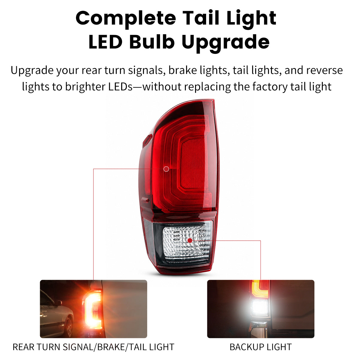 Fit for 2016-2023 Toyota Tacoma The Brightest LED Bulbs Upgrade | Tested and Verified