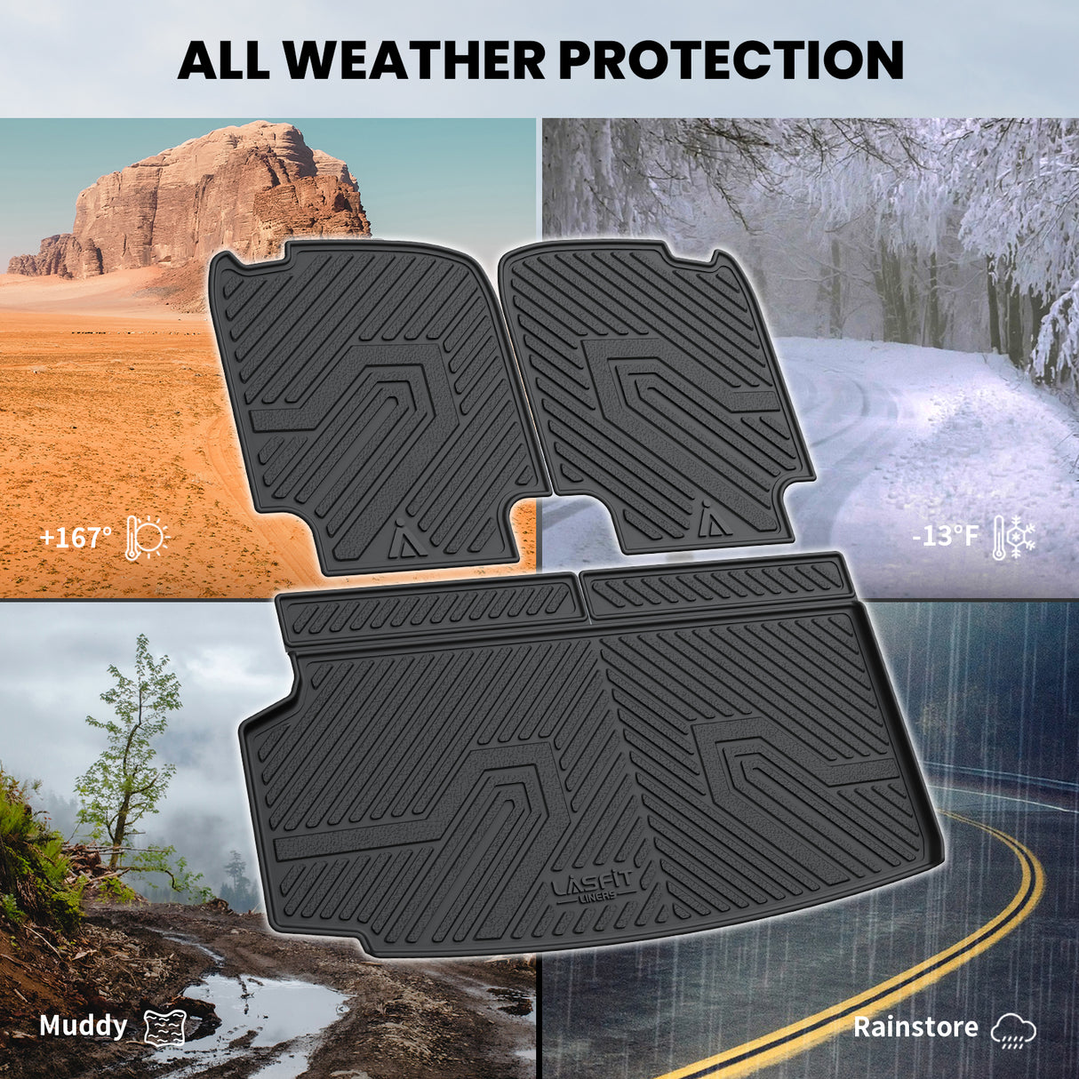 Fit for 2016-2026 Volvo XC90 Floor Mats / Cargo & Seatback Mat