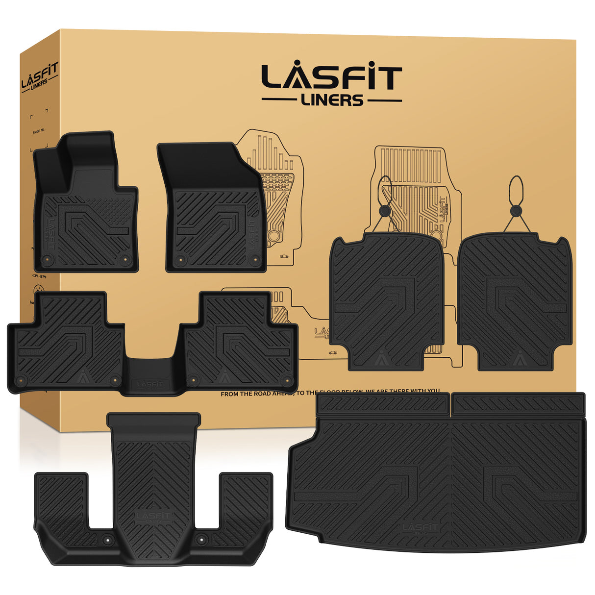 Fit for 2016-2026 Volvo XC90 Floor & Seatback & Cargo Mats, Not Fit Hybrid