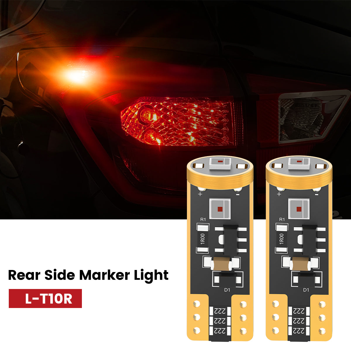 Lasfit 168 led rear side marker lights fit for 2017-2018 Ford Escape