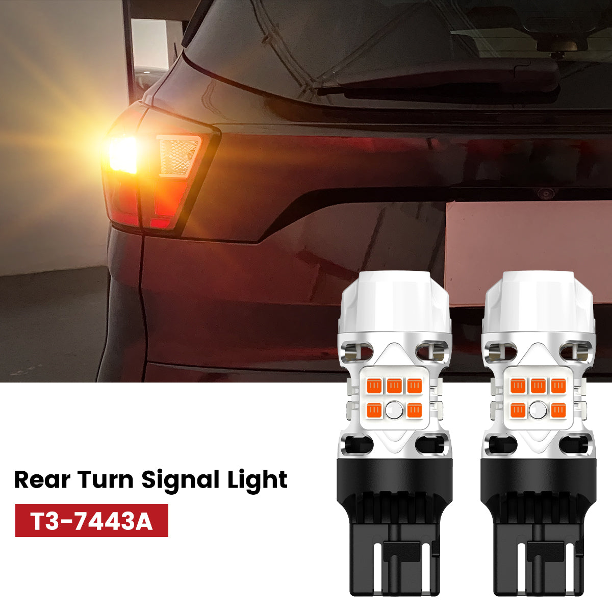 Lasfit 7443 led rear turn signal lights fit for 2017-2018 Ford Escape